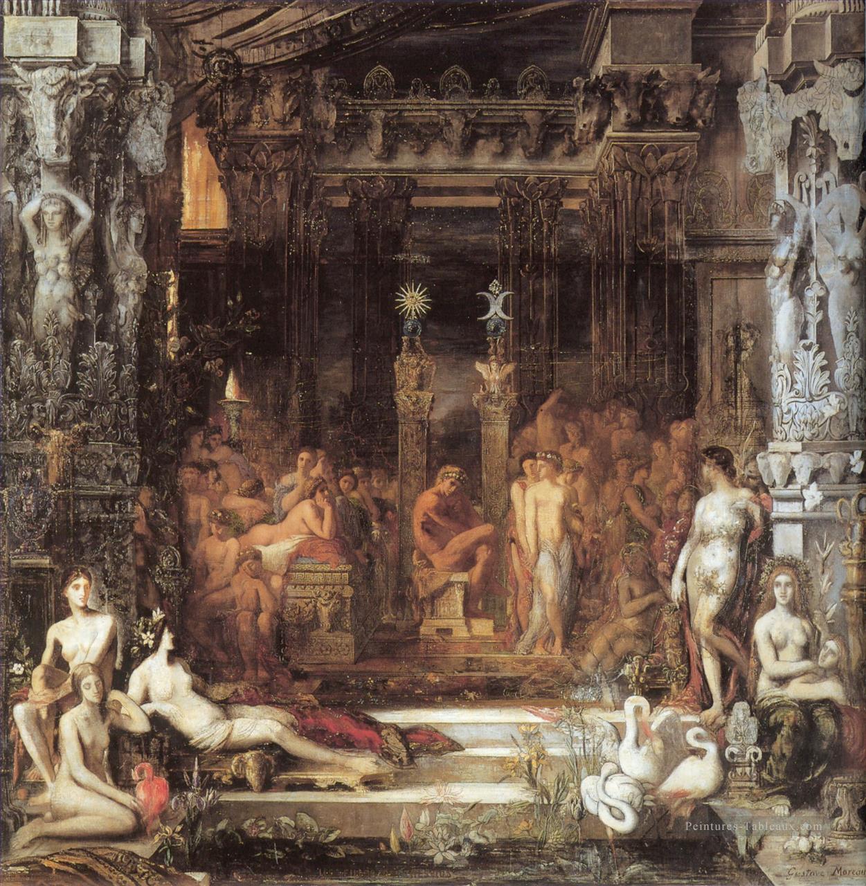 Les Filles de Thespius Symbolisme mythologique biblique Gustave Moreau Peintures à l'huile